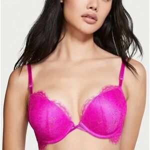 Victoria's Secret Bombshell Push Up Bra in Fuchsia Pink Size 34‎ C